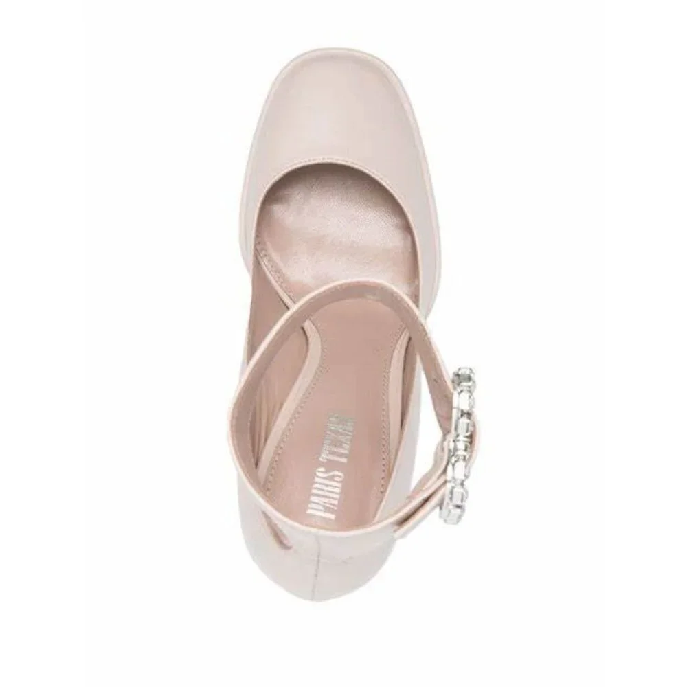 Paris Texas NANCY LOVE Desert Rose Nappa Leather Platform Pumps Shoes Size: 8.5 - Picture 7 of 8